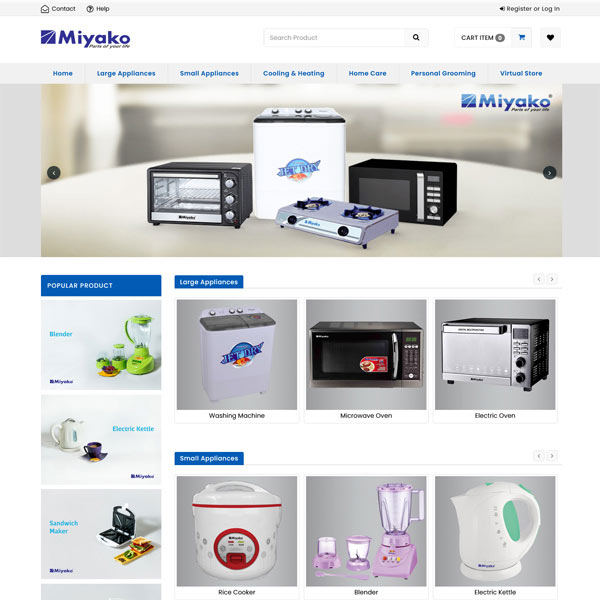 Miyako e-commerce website project
