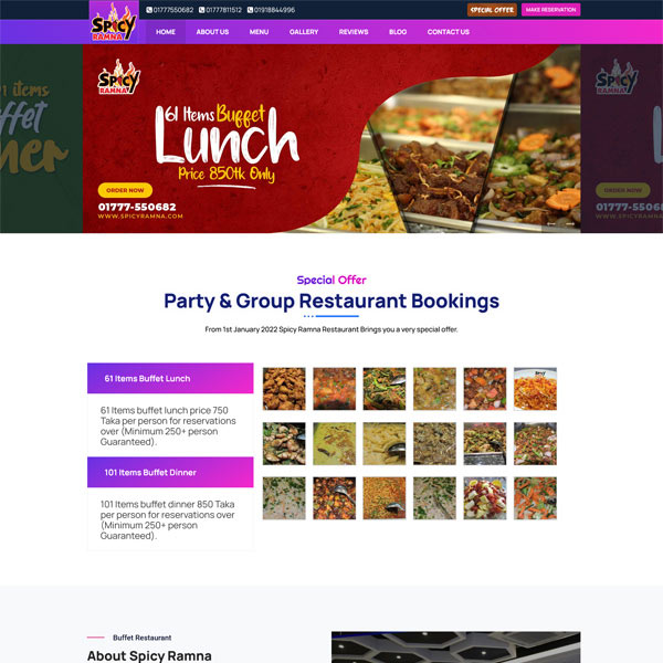 Restaurant website project