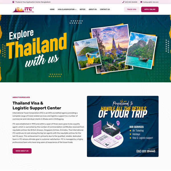 Visa service website project